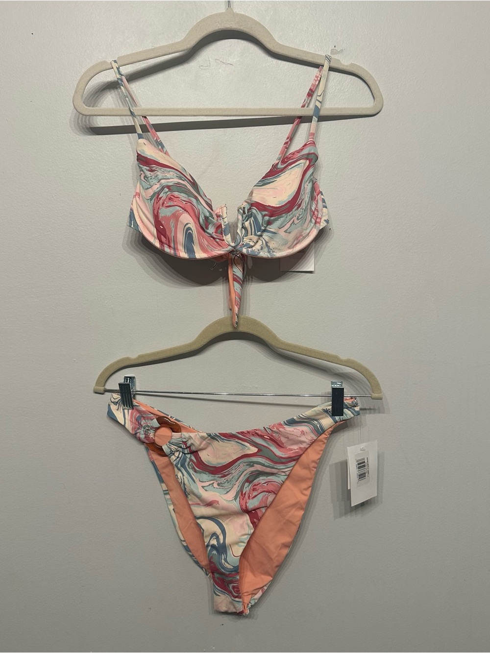 NWT Dippin Daisy's Diana Top and Haven Bottom Marble Bikini Set Large